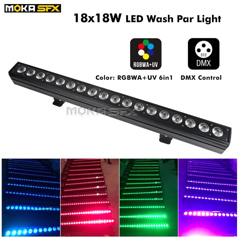 2pcs Lot Led 18 18w Wash Light Rgbwa Uv 6in1 Pixel Point Control Led Par Can Lighting For Satge Performance Decoration Stage Lighting Effect Aliexpress