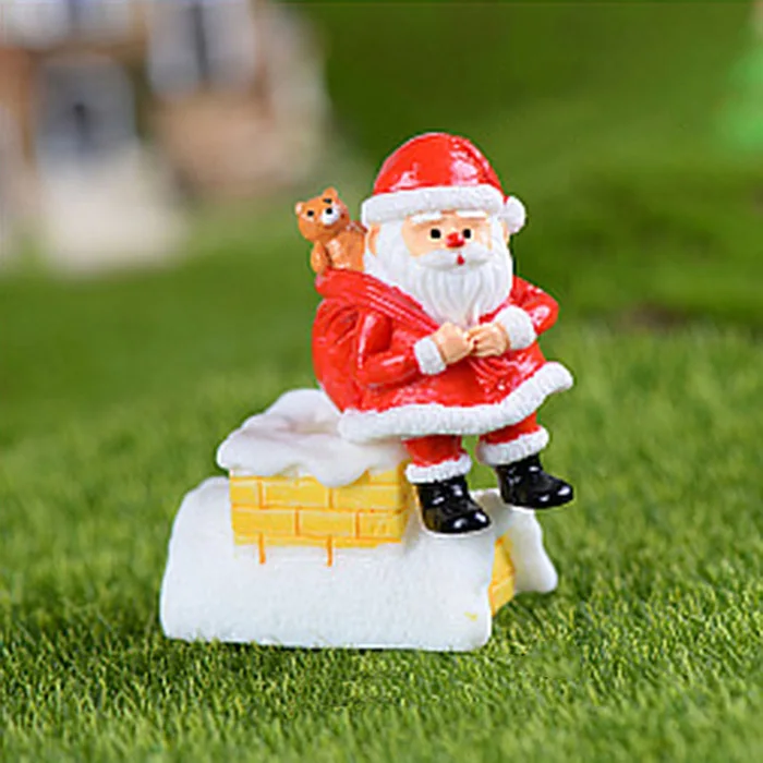 Miniature Resin Christmas Series Micro Garden Plant Bonsai Dollhouse Decorations Y4UE - Цвет: 1