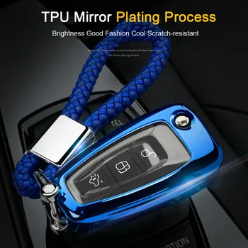 

Soft TPU for Ford C-Max S-Max Focus 3 MK3/Galaxy Mondeo Transit Fiesta /Galaxy Car Flip folding Filp key Case Set 3 Buttons