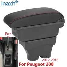 Boîte de rangement d'accoudoir pour Peugeot 208, boîte de rangement d'accessoires de voiture, rénovation, détails intérieurs, cendrier de support automatique, 2012 – 2018