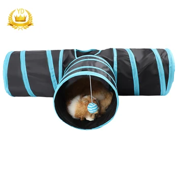

Pet Cat Tunnel Collapsible 3 Tubes Abbits Kittens Small Dogs Tunnel Toy