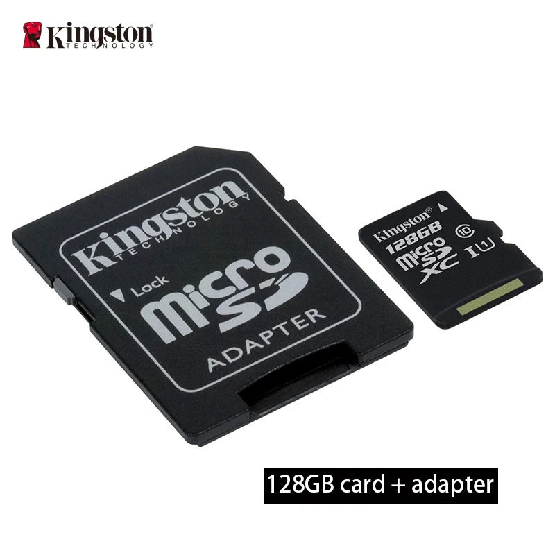 Карта памяти kingston, 8 ГБ, 16 ГБ, 32 ГБ, 128 ГБ, 64 ГБ, Micro sd карта, класс 10, флэш-карта памяти, Microsd TF/sd карта, адаптер/кардридер - Емкость: 128GB  adapter