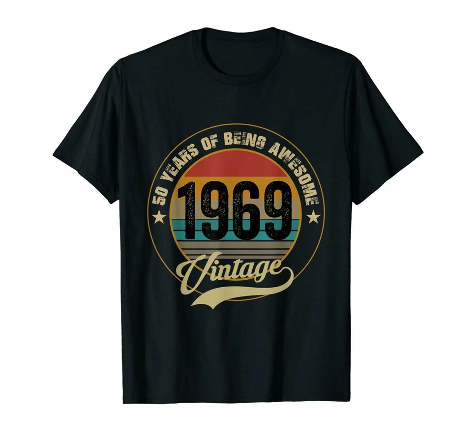 911 Awesome с 1969 футболка 50Th подарки на день рождения 50 лет популярная | Мужская одежда