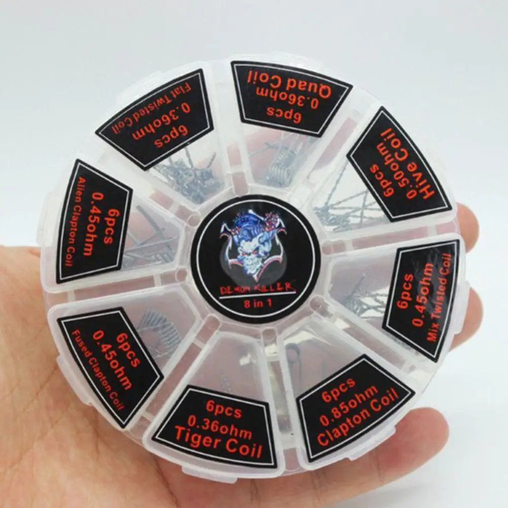 48X предварительно построенные катушки Alien полушахматный Clapton витой плавленый Hive Quad Demon Killer построенные катушки 48X построенные катушки