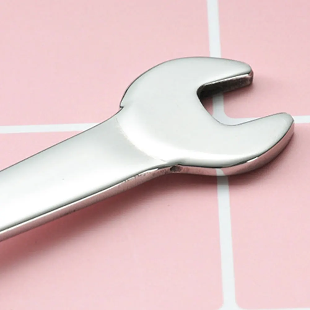 В форме гаечного ключа кофейная ложка детские вилки для фруктов, столовые приборы кухонная посуда инструменты из нержавеющей стали Портативный десерт