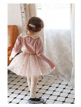 

Wholesale 2020 Spring new Children Girls' Pants Sequins Stars Puffy Mesh Skirt Pants Black Pink E20231