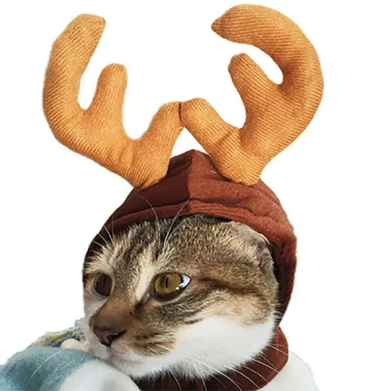 Милая Одежда для питомцев, собак, кошек, Санты, Красная шапка, шарф, накидка, обруч на голову, костюмы для рождественского косплея, теплая одежда