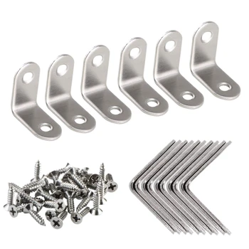 

Fastening Studs 16 Pcs Right Angle Brackets 30 x 30 x 16 mm Mounting Rails 90 Degres Stainless Steel with 32 Pcs Screws