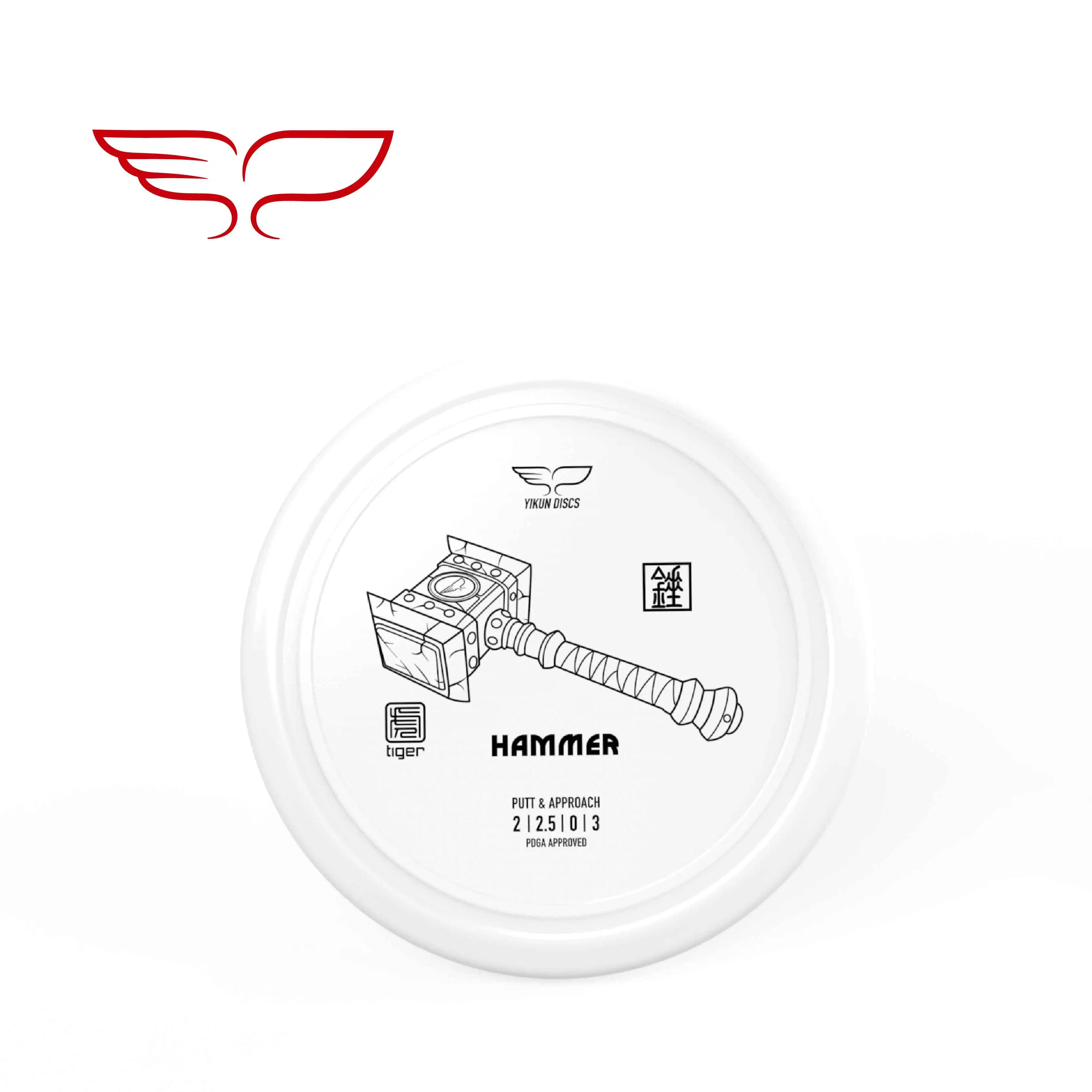 YIKUN диски PDGA одобренный диск для гольфа - Цвет: Tiger-Line White