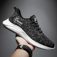 Lightweight Sneakers Men Shoes Mesh Breathable Black White Gray Sports Running Shoes Big Size 39-48 Support Drop-shipping