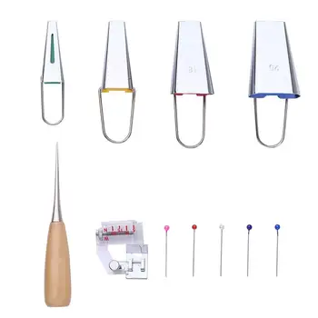

1 Set of DIY Patchwork Tools DIY Fabric Binding Tape Maker Bias Tape Makers Sewing Accessories (4pcs Bias Tape Maker)