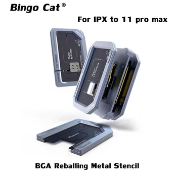 

QianLi BGA Reballing Metal Stencil for iPhone X XS XS MAX 11 Pro Motherboard Middle Frame Planting Tin Reballing Platform