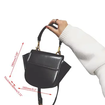 

Women Retro Shoulder Messenger Bags PU Leather Joker Roomy Casual Style Delicate Hardware Ladies Handbag 3 Optional Colors X7XC