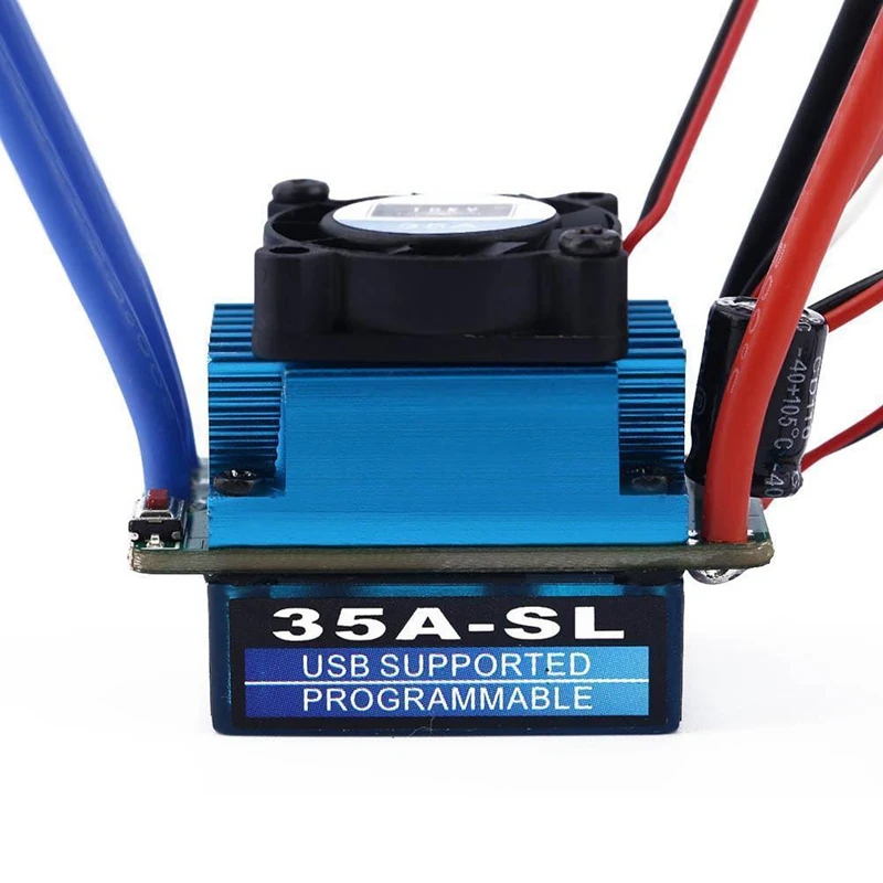 Гоночный 35A Esc бесщеточный Электрический регулятор скорости для 1:12 1:10 Rc автомобиль грузовик Mt
