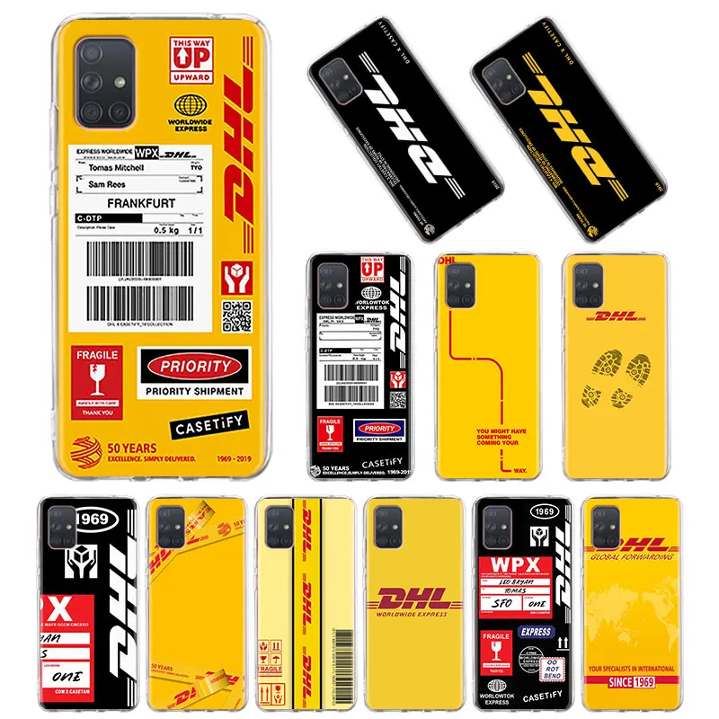 DHL express Capa de Silicone para Samsung Galaxy A10 A10E A20E A30 A30S A40 A50 A70 A51 A71 5G A31 A41 Caso de Telefone