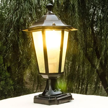 

Outdoor Garden Patio Driveway Lantern Lamp Light Shade Fixture Simple Lampshade JA55