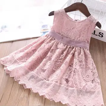 

2020 Korea style girls lace dress fashion summer girls vest dresses 2-7 years HO327