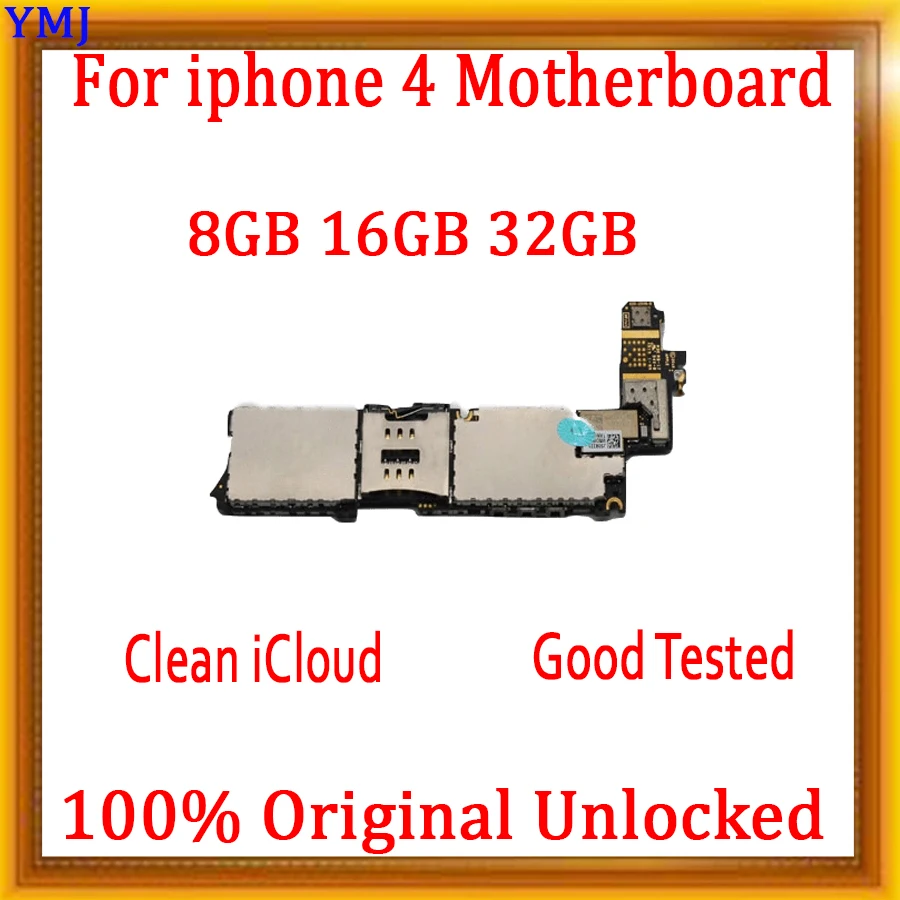 

For iphone 4 Motherboard with Clean iCloud,100% Original unlocked for iphone 4 4g Logic board with Full Chips,Free Shipping