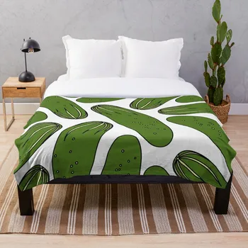 

Green Pickles Cucumbers Throw Blanket Soft Sherpa Blanket Bed Sheet Single Knee Blanket Office Nap Blanket