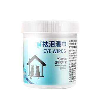 

100Pcs/Can Pet Eye Wet Wipes Cat Tear Stain Remover Grooming Supplies Dog Cleaning Paper Towels