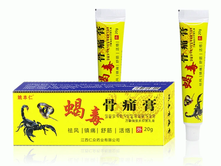 Scorpion Venom Analgesic Cream Rheumatism Arthritis Ointment Muscle Sprain Knee Waist Pain Back Shoulder Orthopaedic special 20g | Красота и