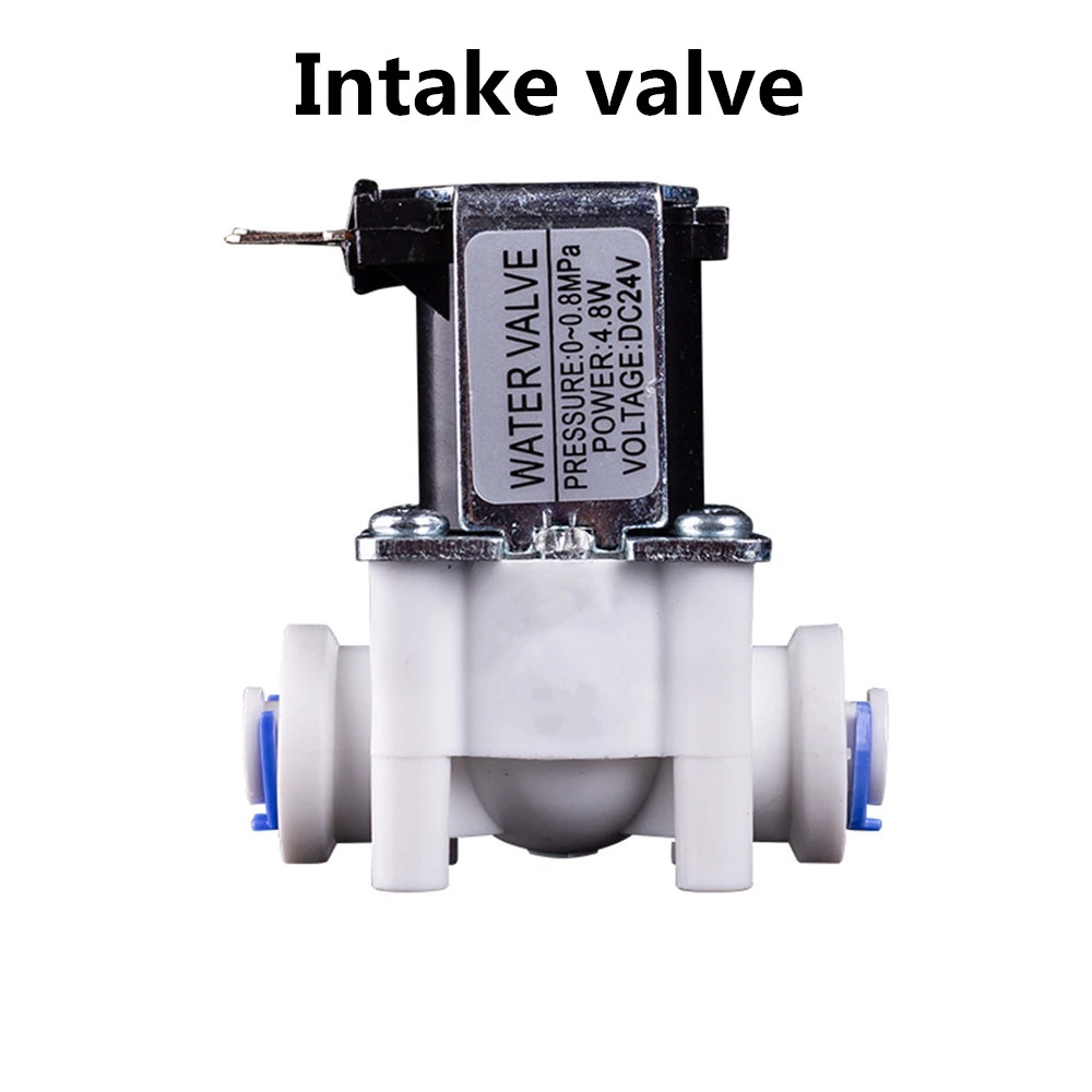 Specification : 3/8, Voltage : DC 24V Valve 1/4 3/8 Pipe Stem Quick Conntect RO Water Reverse Osmosis System Electric Plastic Solenoid Valve Normally Closed 