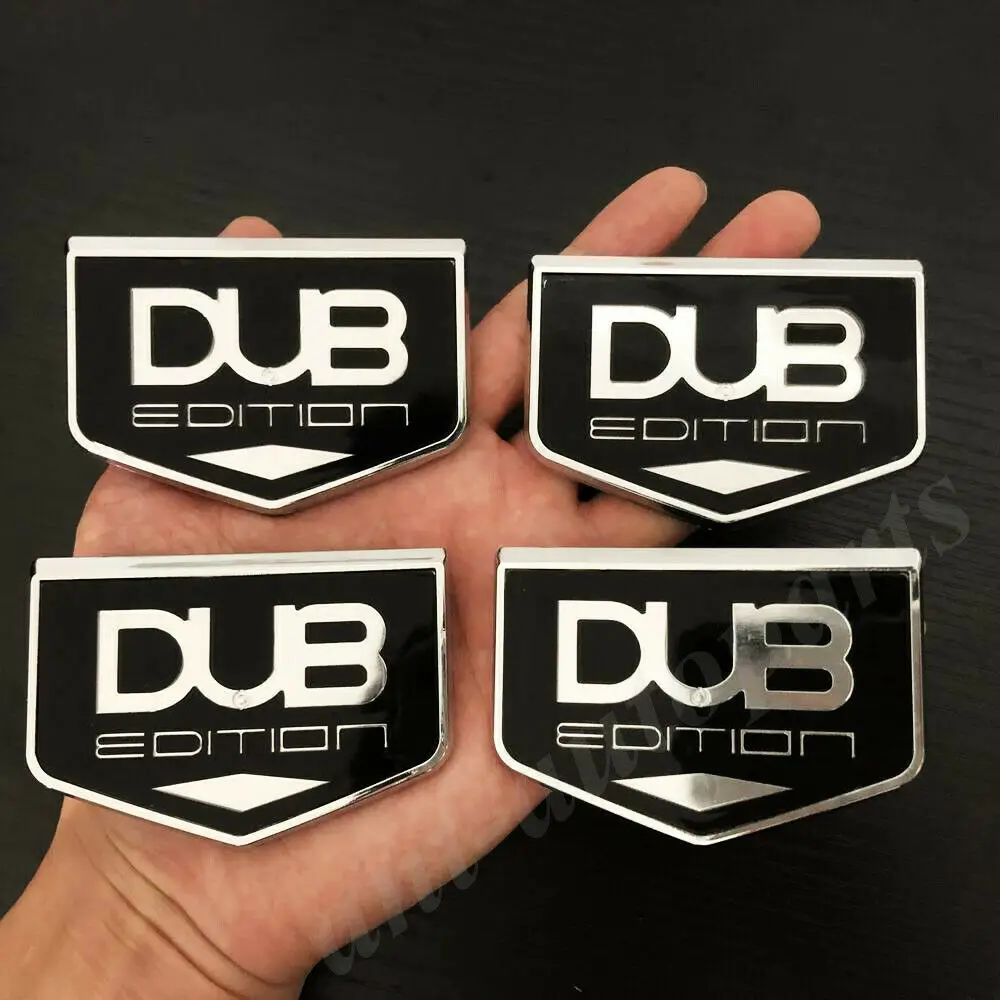 

4pcs 3D DUB Edition Car Trunk Rear Fender Side Emblem Badge Decal Sticker