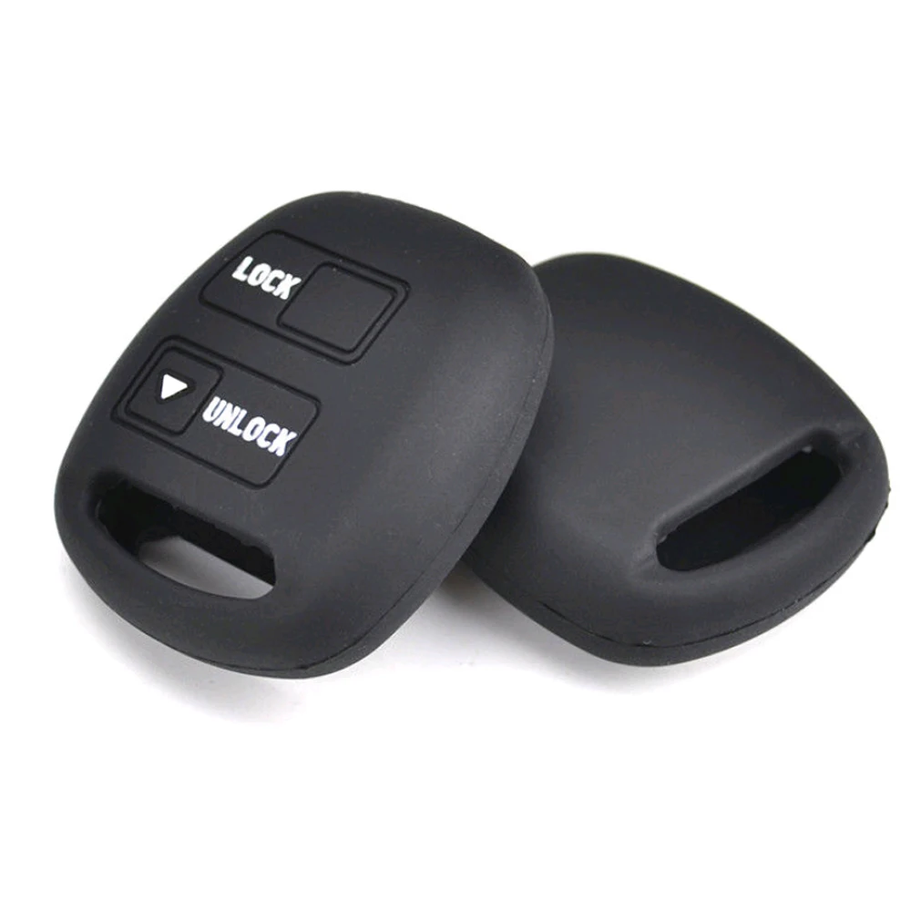 2Buttons Silicone Car Remote Key Fob Shell Cover Case Fit For TOYOTA CAMRY RAV4 PRADO COROLLA AVENSIS LAND CRUISER YARIS