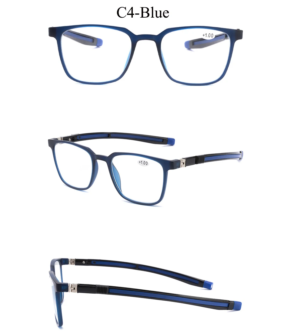 Магнитные очки для чтения унисекс для мужчин и женщин с регулируемой шеей TR90 квадратная оправа Магнитные очки для пресбиопии+ 1,00+ 1,50+ 2,00
