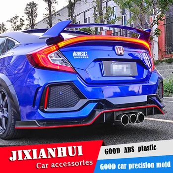 

For Civic Spoiler 2016-2018 Honda Civic Spoiler FD3 TRK ABS plastic Material Car Rear Wing Color Rear Spoiler