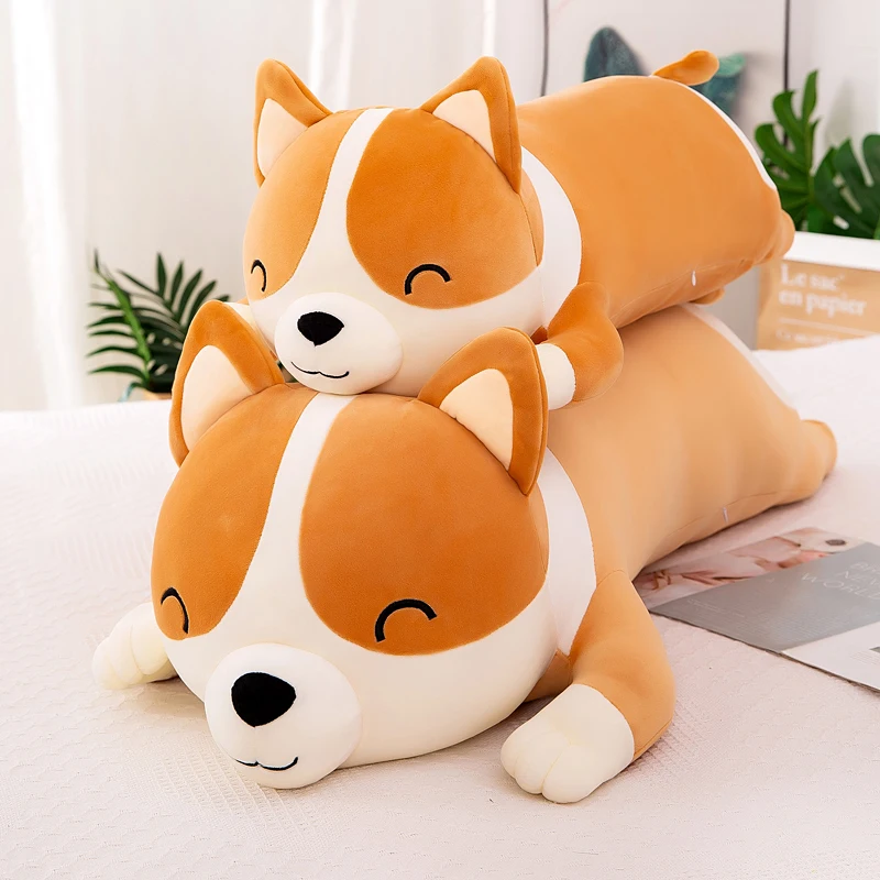 Giant Cute Corgi Dog Plush Pillows Stuffed Soft Down Cotton Animal