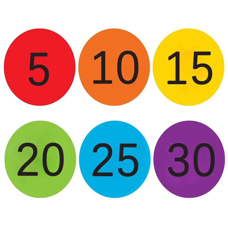 

4 inch Carpet Spots Markers, 30 Pack Sitting Classroom Floor Mark Spots, Colors Rug Circles Marker Hook Dots with Numbers 1-30 f