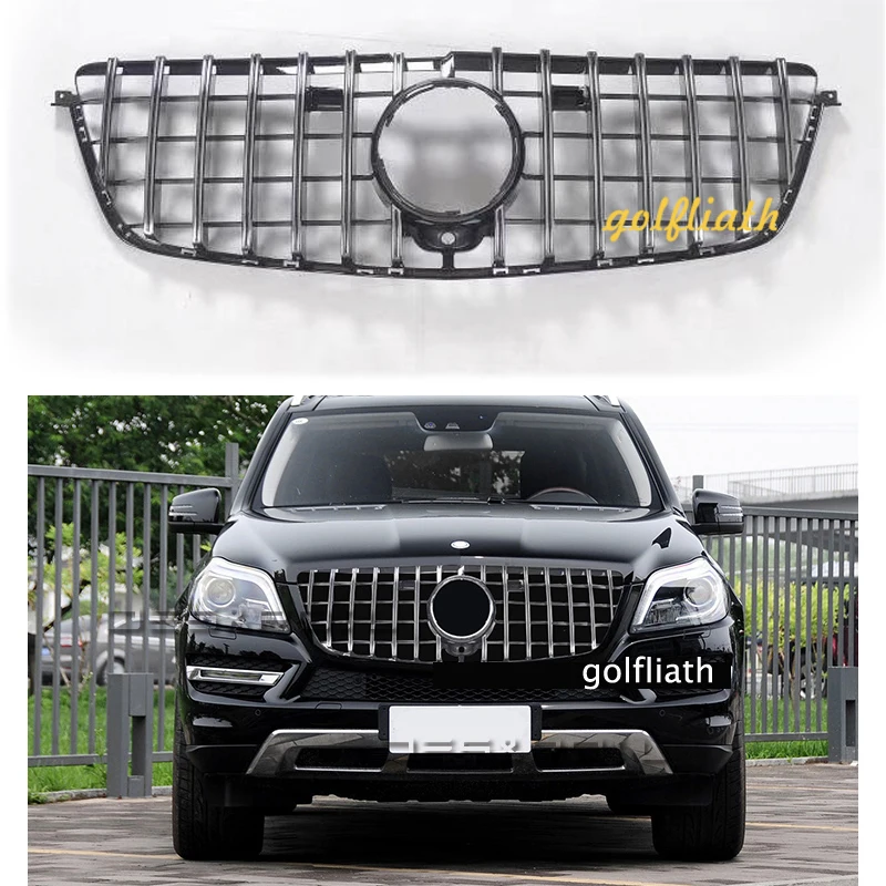 Решетка GL class X166 GT R для Mercedes 500 GL550 GL63 SUV Grid pre facelift решетка 2013 2014 2015|Гоночные решетки|