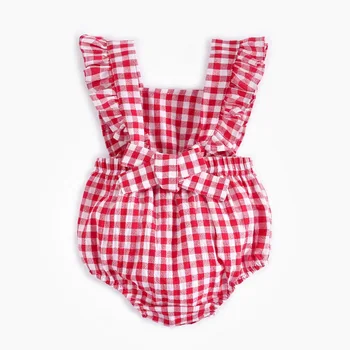 

BABY'S Jumpsuit Cute Plaid Newborns Onesie Suspender Strap onesies Baby 2020 Spring Summer