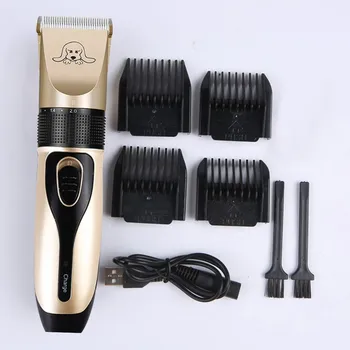 

Electric Pet Dog Clipper Dog Hair Trimmer Kit Rechargeable Pet Dog Cat Low-noise Grooming Shaver Cut Machine Set+ cleaning brush