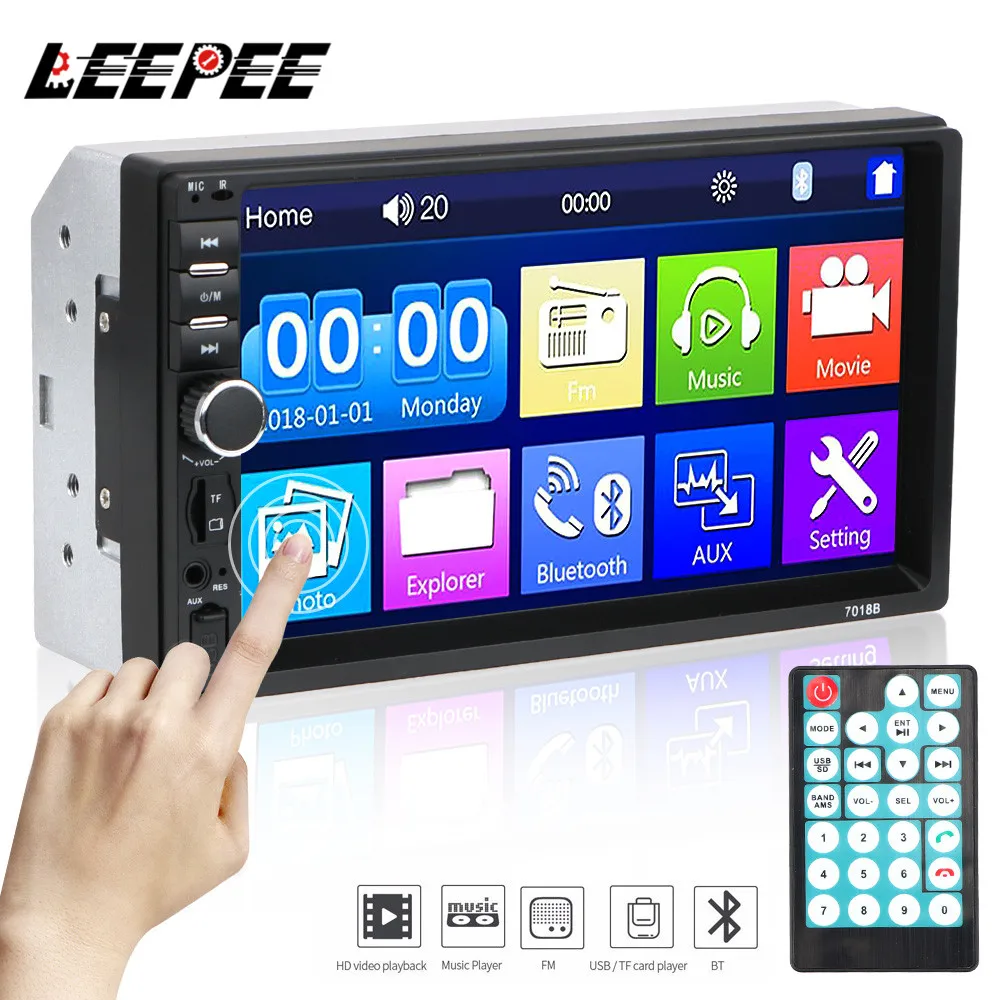 Мультимедийный проигрыватель LEEPEE с сенсорным экраном HD автомобильный