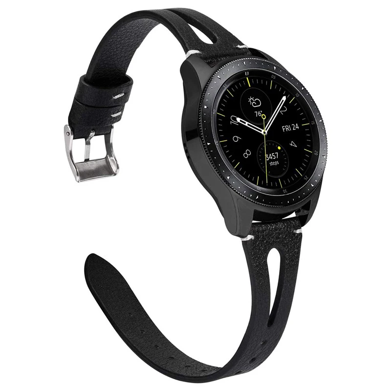 Ремешок из натуральной кожи для Samsung galaxy watch 46 мм S3 frontier huawei gt ремешок смарт часов