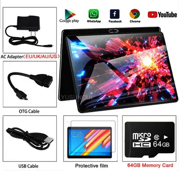 شراءتابلت 10 بوصة بتصميم جديد فائق من الزجاج المزدوج بنظام أندرويد 9.0 تابلت 2 جيجابايت 32 جيجابايت واي فاي وبلوتوث ونظام تشغيل أندرويد مع نظام تحديد...