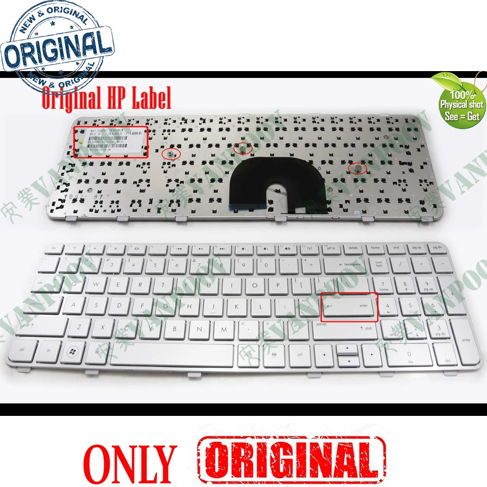 Genuine New Us Laptop Keyboard For Hp Pavilion Dv6 Dv6 6000 6100 60 6090 With Frame Silver 001 001 001 Keyboard For Hp Laptop Keyboard For Hpkeyboard For Hp Pavilion Aliexpress