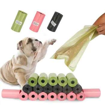 

Degradable Pet Poop Bag Portable Garbage Bag Biodegradable Dog Waste Bags Dog walking Supplies Pick-up Dispenser Rounded For Cat