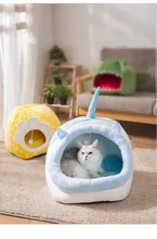 Semi-closed pet litter dog house cat litter dog bed  Indoor Cat Tent Soft Foldable Sleeping Mat Pad  washable