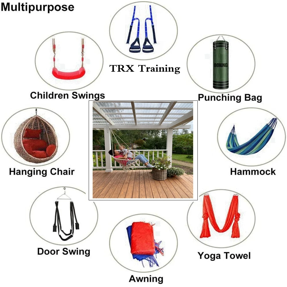 304 Stainless Steel Suspension Bracket Hammock Mount Ceiling Hook Anchor Hanger For Gym Training Aerial Yoga Sex Swing Hanging