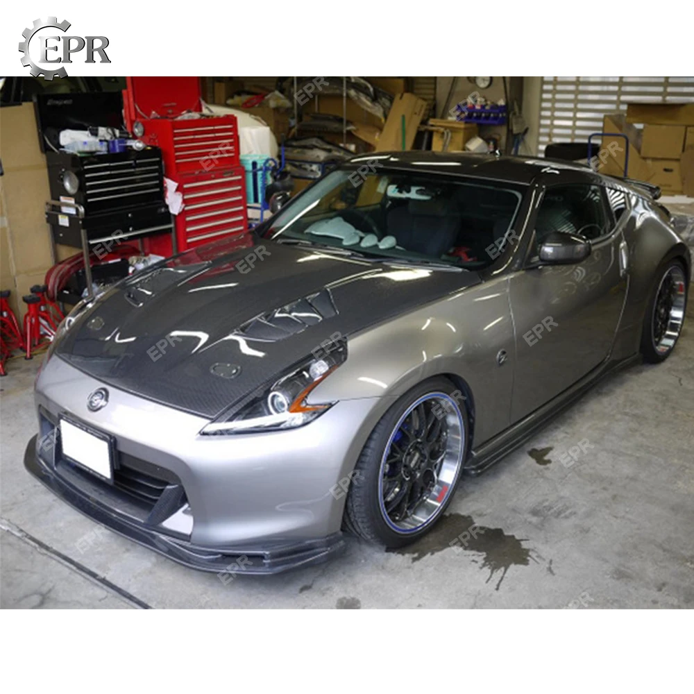 2009-2012 для Nissan 370Z Z34 Zenki ранняя модель Топ секретное стекло/углеродное волокно Передняя уплотнительная прокладка(Предварительно Подтяжка) Комплект кузова 370Z Racing