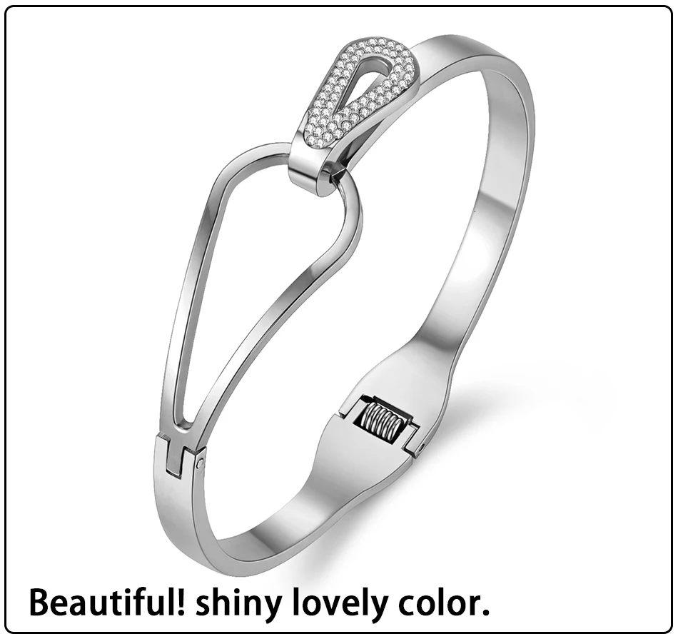 ZINDOV модный браслет Для женщин Jewelry Нержавеющая сталь уникальный свадебный дизайн вечерние Подарок серебряная Роза золотистый браслет
