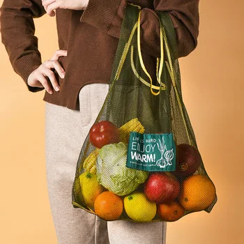 

Large Fashion Multi-purpose Kitchen Onion Potato Hangable Fruit and Vegetable Storage Net Basket Hollow Bag Organize Tote Bag