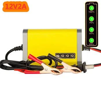 

12V 2A Smart Automatic Battery Charger for Car Motorcycle 12 Volt Lead-Acid AGM GEL Auto Batteries Accumulators with LED Display