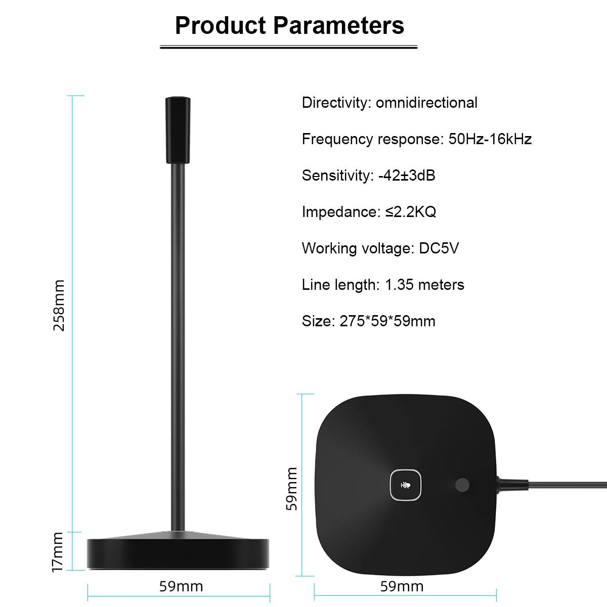 FELYBY G22 USB Computer Desktop Microphone for Broadcast Live Recording Conference Speech Game Video Chat Dual-condenser Mic