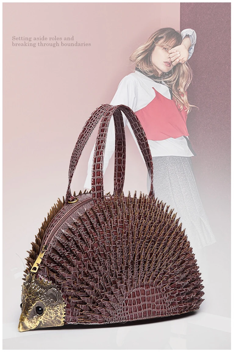 Новая стильная сумка в форме ежика, Женская Индивидуальная сумка на одно плечо, высокое качество, искусственная кожа, большая емкость, женские сумки