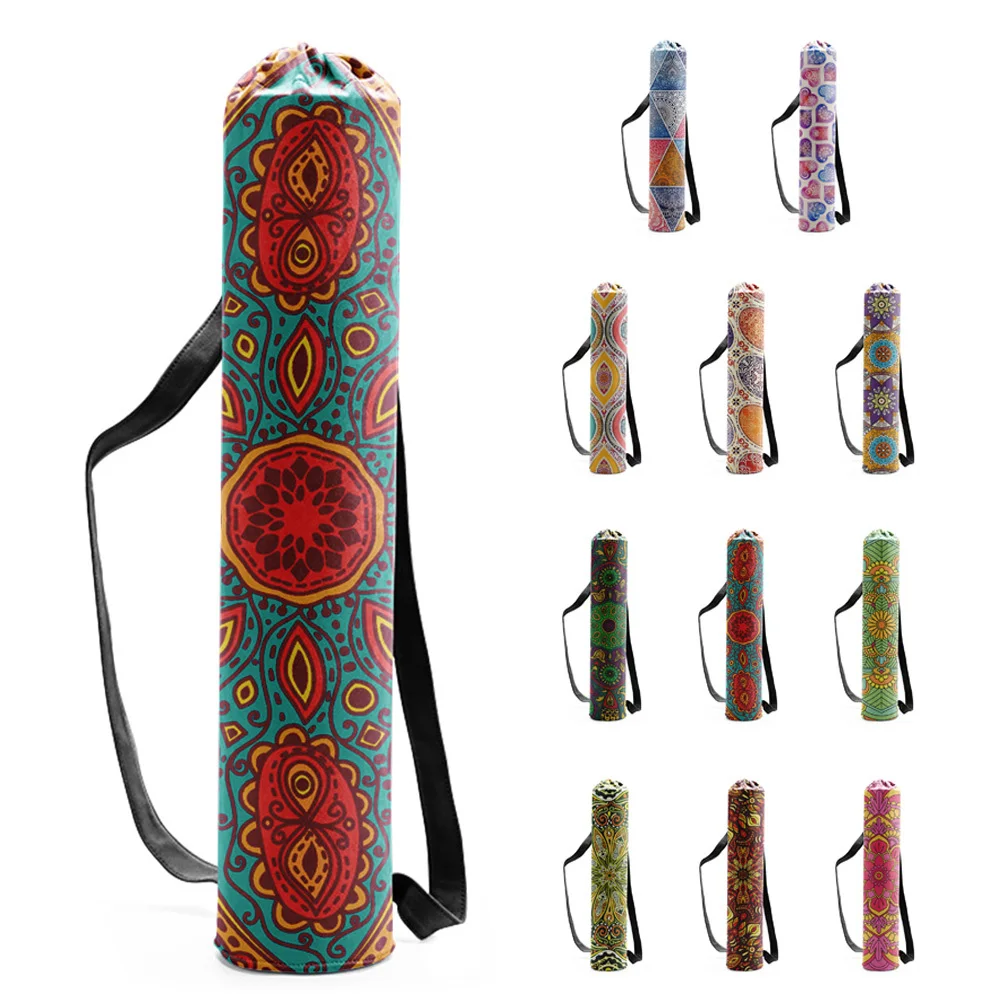 New Fashion Yoga Mat Bag Canvas Yoga Bag Exercise Pad Easy Carry Yoga Backpack Dance Sports Yoga