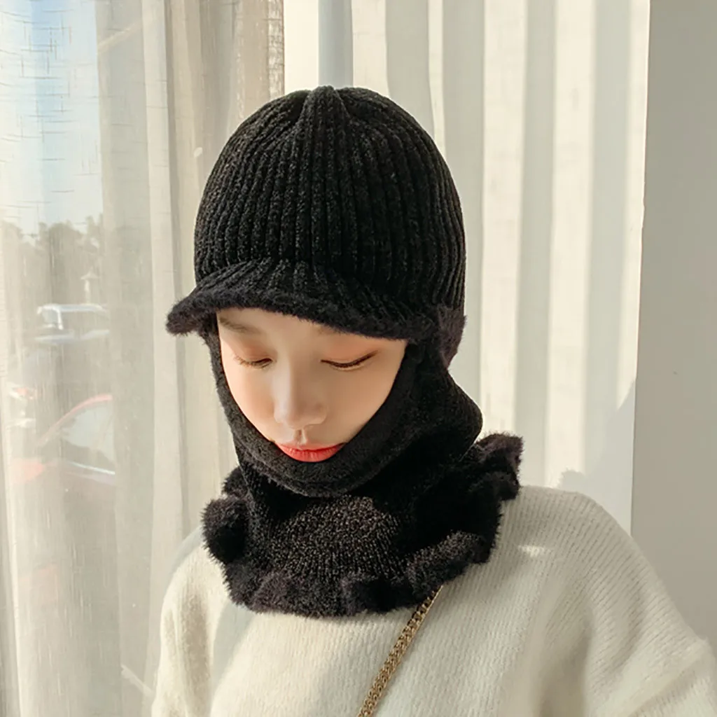 Новинка, женский шарф, femme hiver pompon fourrure, модный шарф, сплошной цвет, шаль, петля, шарфы с шапкой# G4